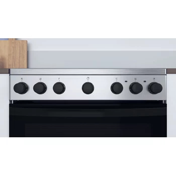 Indesit IS67V5PHX/E Freestanding cooker Electric Halogen Black, Stainless steel – image 9