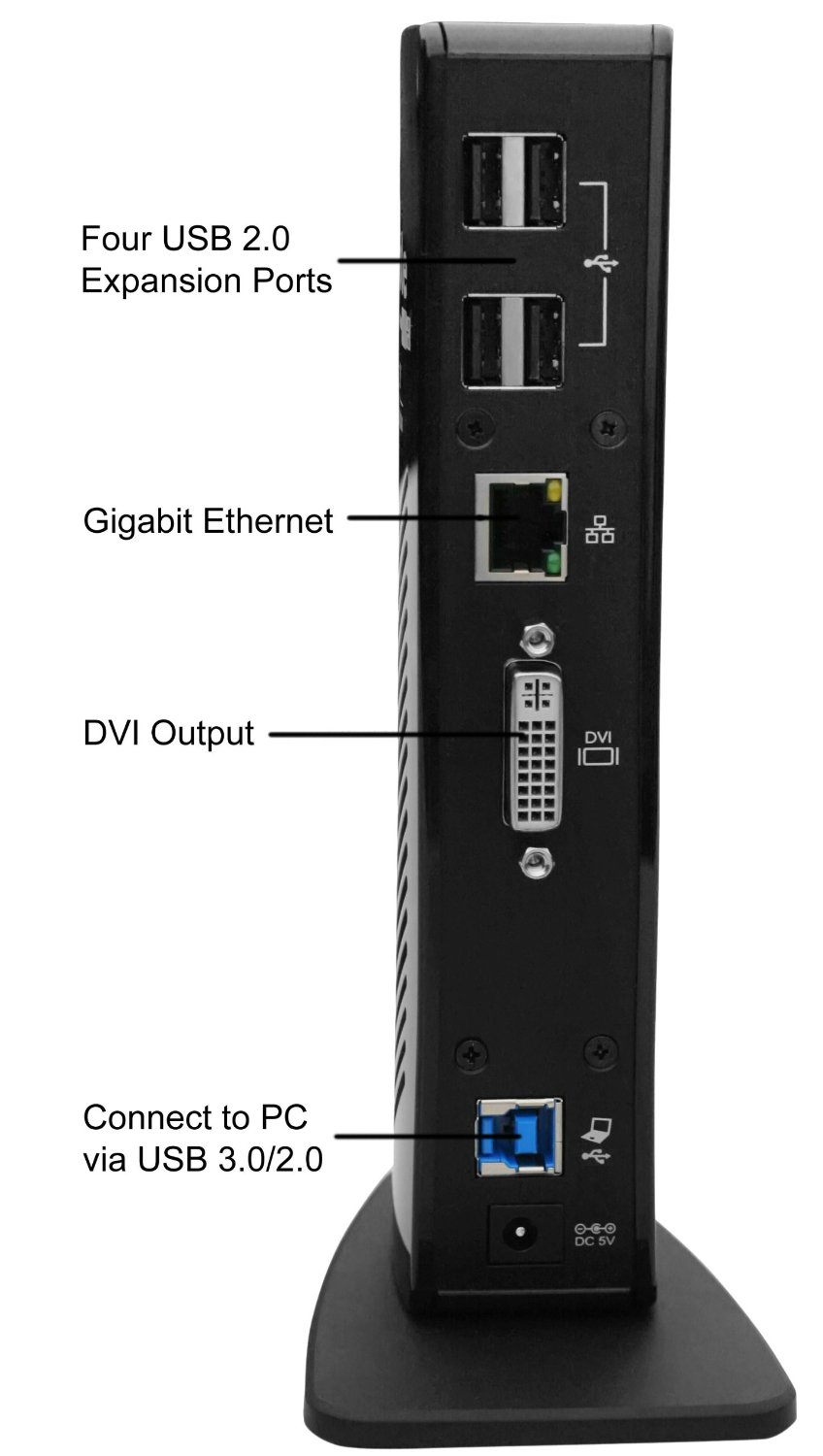 Plugable Technologies UD-3000 laptop dock/port replicator Wired USB 3.2 Gen 1 (3.1 Gen 1) Type-A Black – image 3
