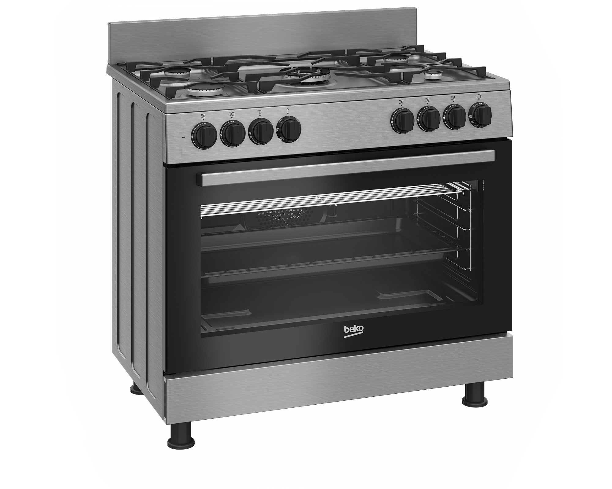 Beko GM15121DXNS cooker Freestanding cooker Electric Gas Stainless steel – image 2