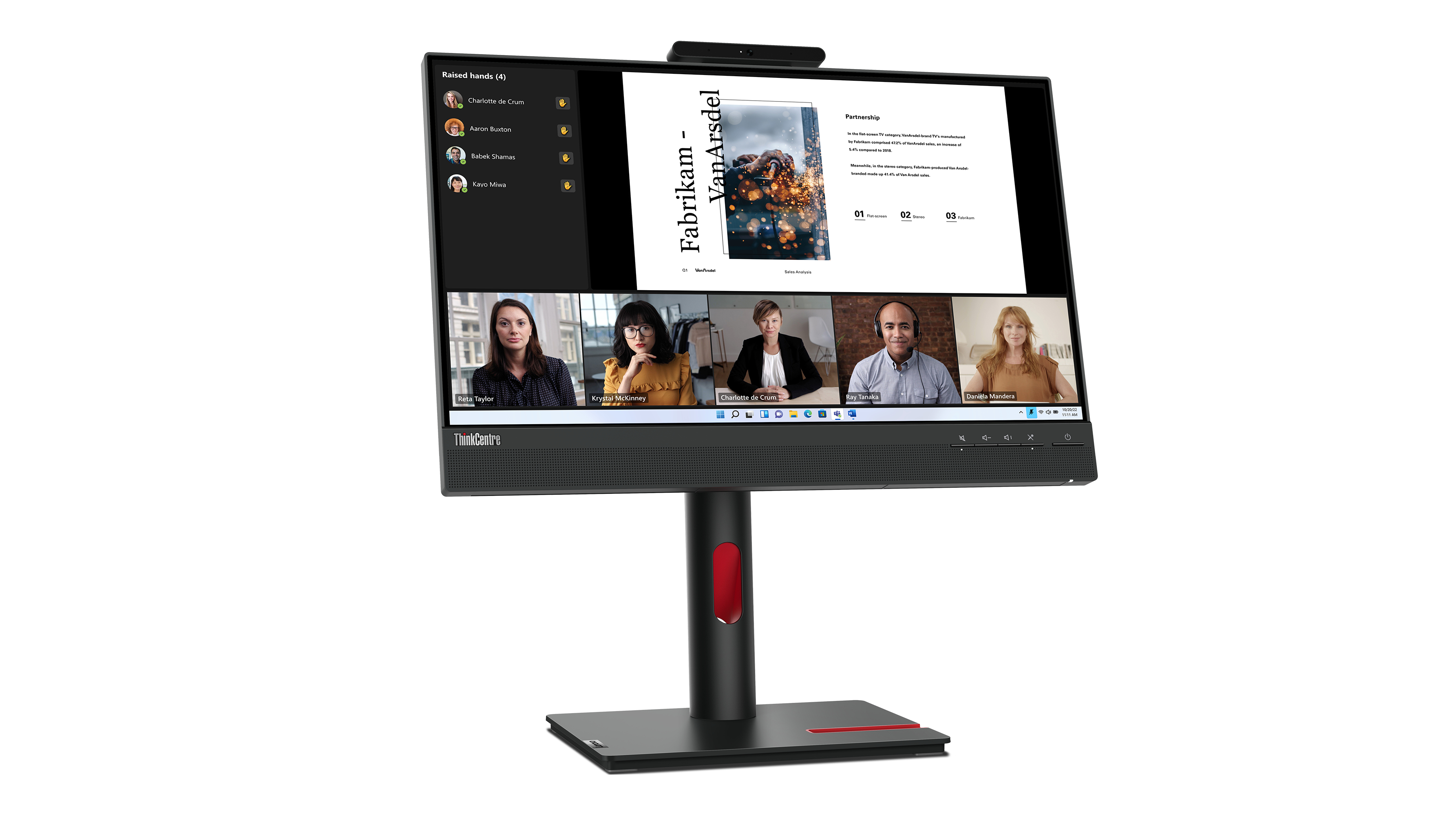 Monitor Touch Lenovo ThinkCentre Tiny-In-One 22 Gen 5 - 21.5" - Full HD - HDMI - DisplayPort - USB - Altavoces Incorporados - 12N9GAR1LA