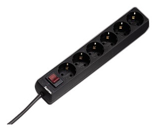 Hama 00030394 surge protector Black 6 AC outlet(s) 230 V 1.4 m