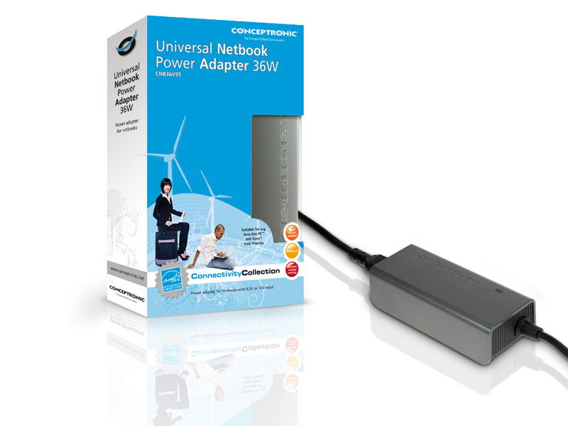 Conceptronic Netbook Adapter 36W 9,5V-12V – image 3