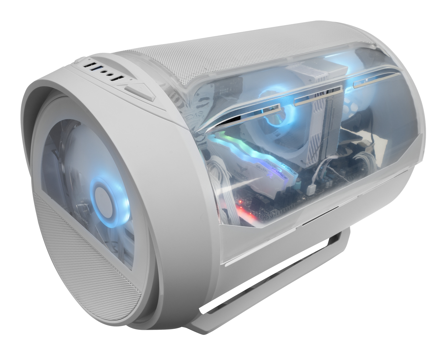 Mars Gaming MC-CYLONW Mini Tower White – image 1