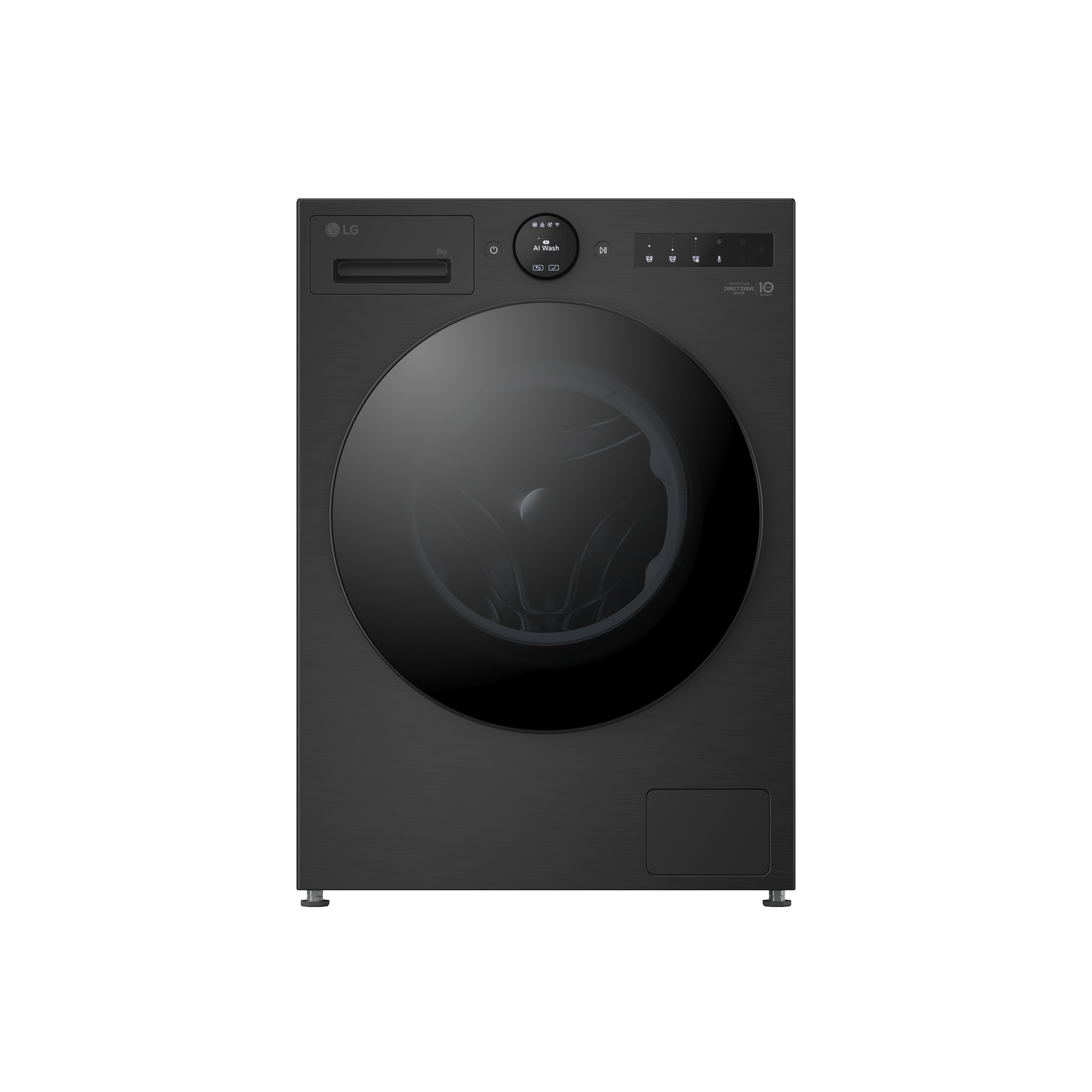 Resim LG VX70 Serisi F4X7009TBB 9 kg 1400 RPM Önden Yüklemeli Çamaşır Makinesi - Mat Siyah