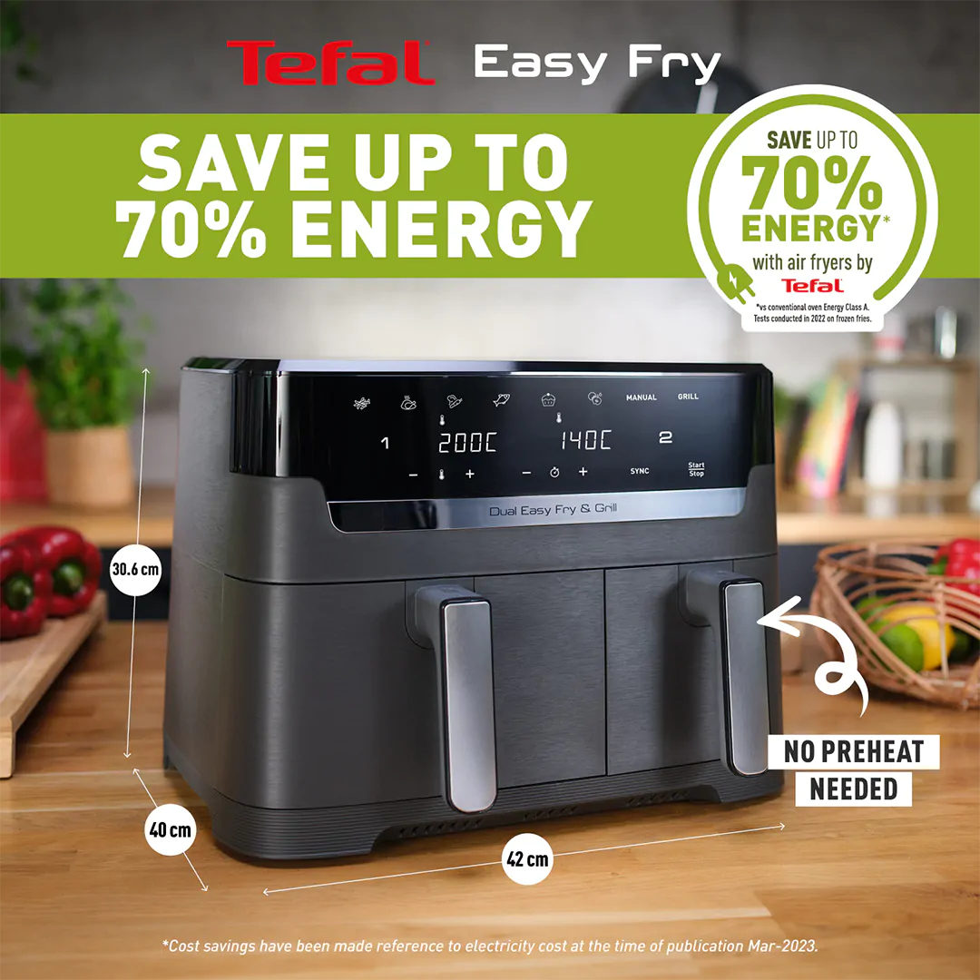 Tefal Dual Easy Fry & Grill EY905B40 Double – image 4