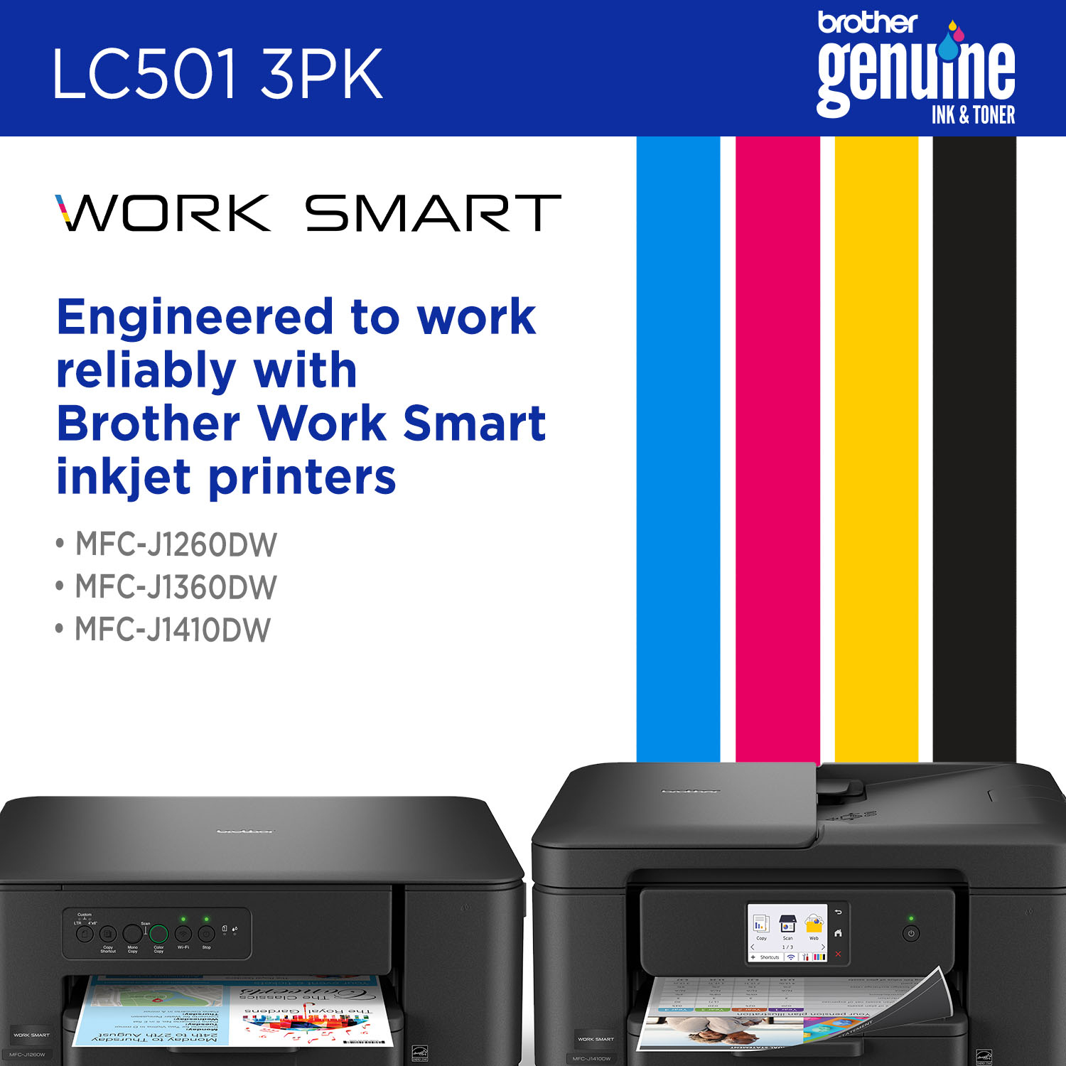 Brother LC5013PKS ink cartridge 3 pc(s) Original Standard Yield Cyan, Magenta, Yellow – image 5