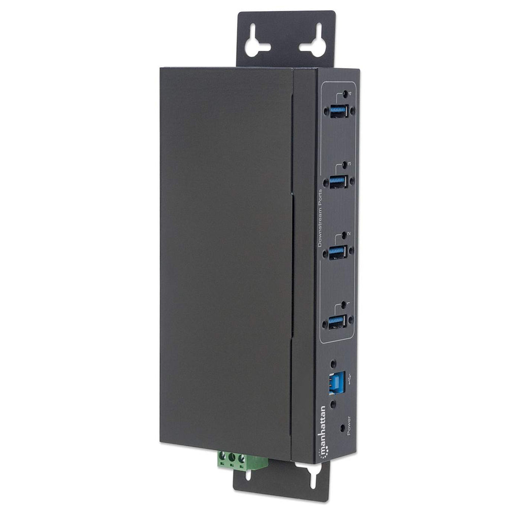 Manhattan USB-A 4-Port Hub Industrial, 4x USB-A Ports, 5 Gbps (USB 3.2 Gen1 aka USB 3.0), 20 kV ESD Protection, A/C, Bus and Terminal-Block Power Options, DIN R – image 5