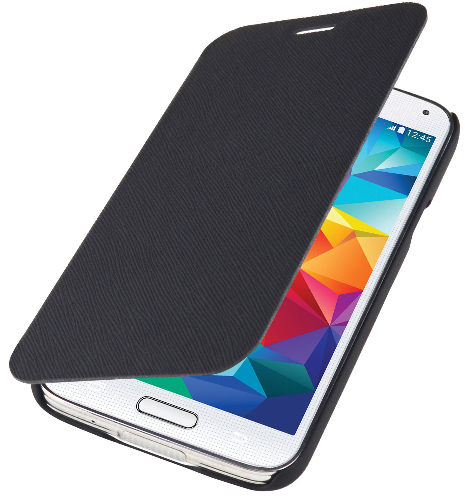 Mobiparts Slim Folio Case Samsung Galaxy S5 Black – image 1