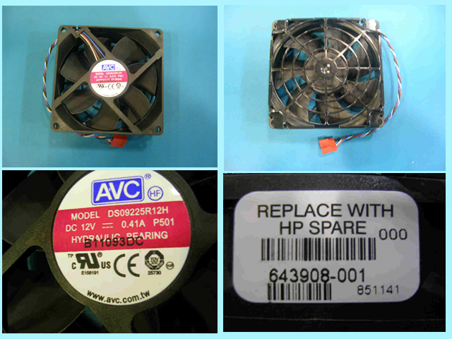 HP 643908-001 computer cooling system Computer case Fan