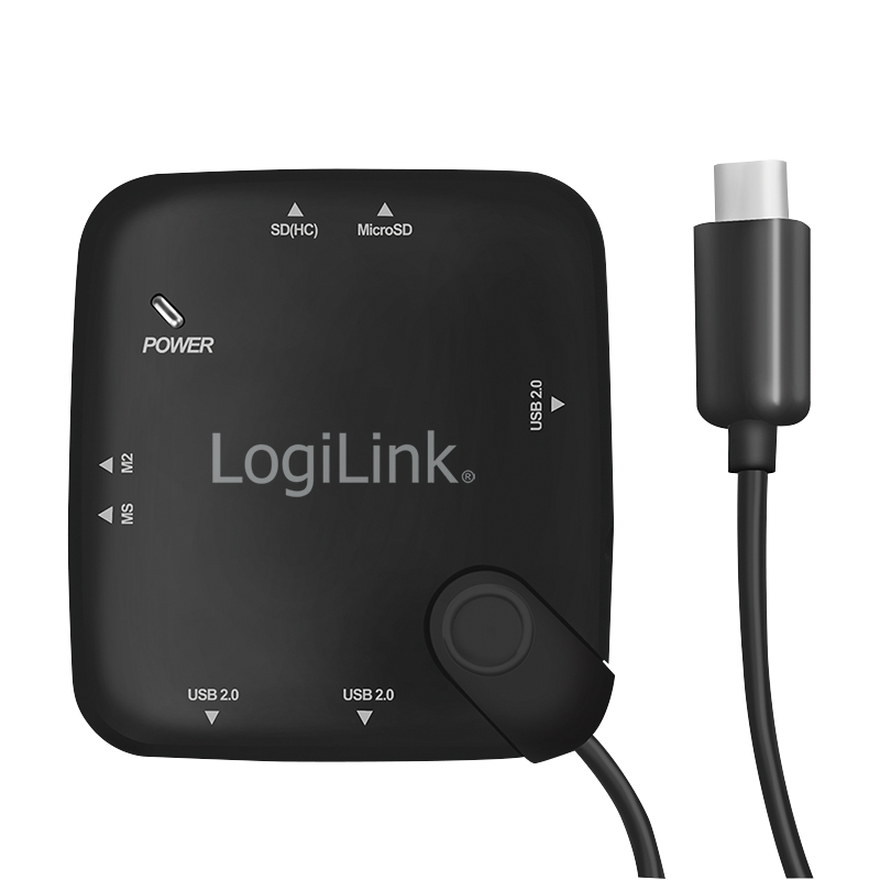 LogiLink UA0345 interface hub USB 2.0 Micro-B 480 Mbit/s Black – image 2