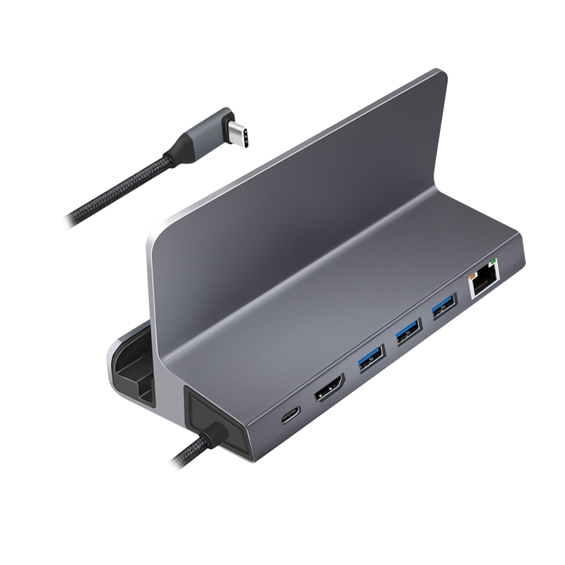 LogiLink UA0408 mobile device dock station Universal Black, Silver – image 2