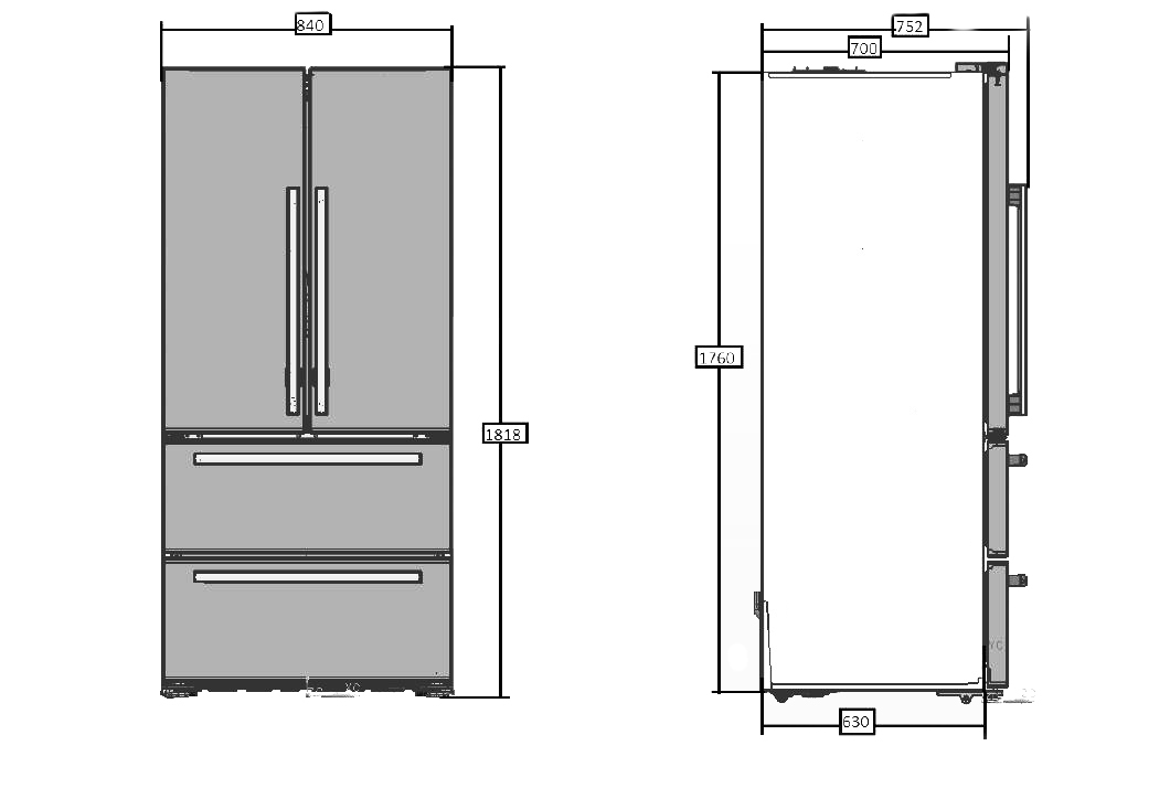 Beko GNE60522X side-by-side refrigerator Freestanding – image 2