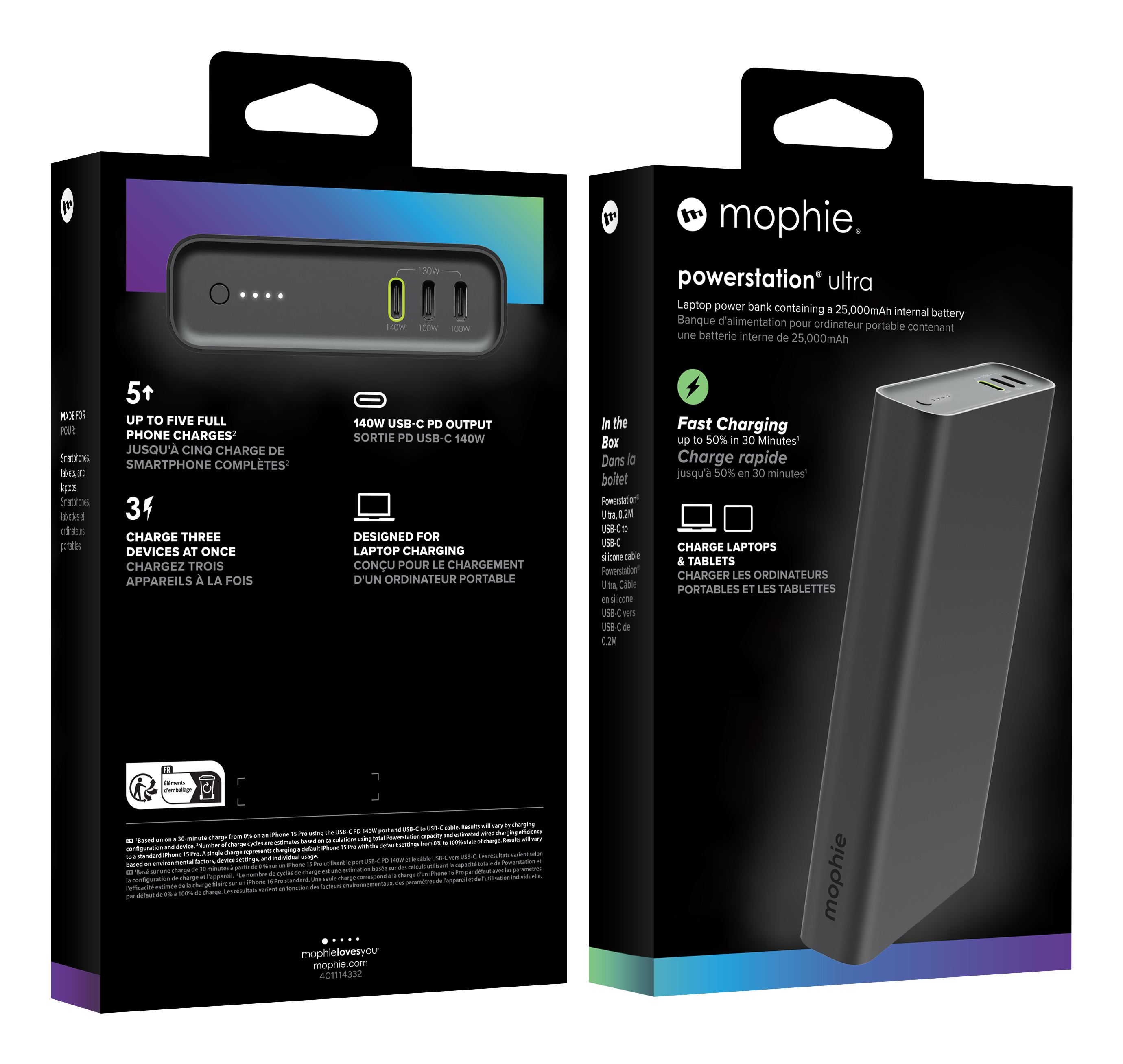 mophie Powerstation Ultra 25000 mAh Noir