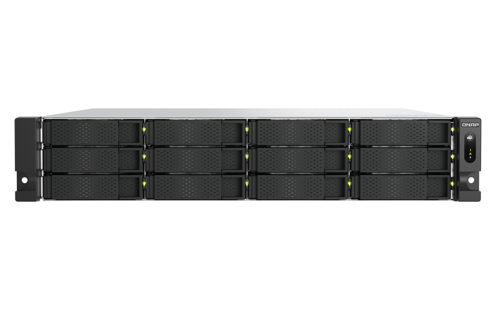 QNAP TS-h1277AXU-RP NAS Armadio (2U) AMD Ryzen 7 32 GB DDR5 120 TB HDD QNAP QTS Alluminio Nero