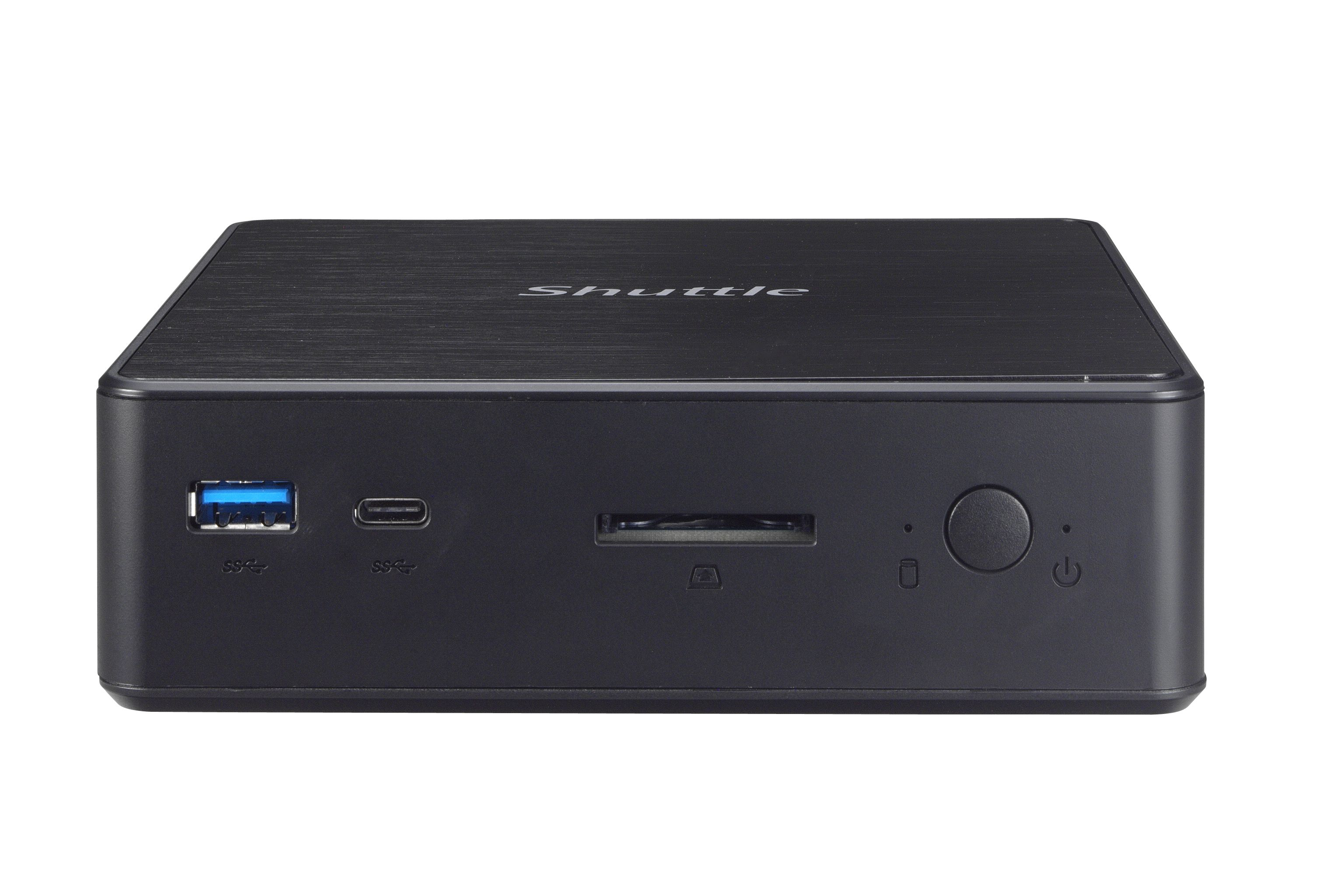 Shuttle Nano PC NC10U , Intel Celeron 4205U, 1x HDMI, 1x DP, 1x 2.5″ bay, 1x M.2, 1x LAN, 1x COM, Wifi, 24/7 permanent operation, incl. VESA & Stand image 2