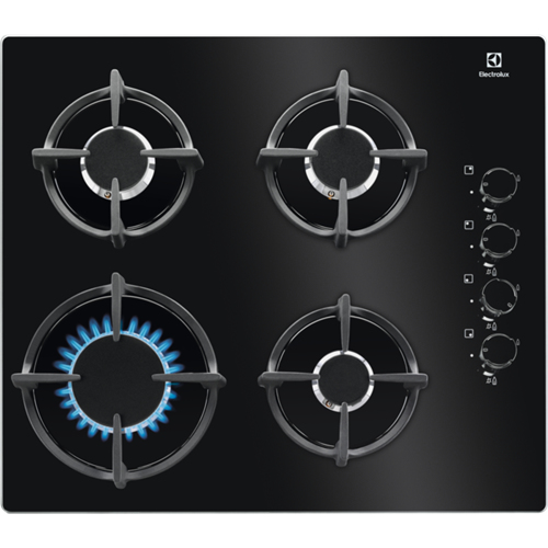 Electrolux EGG6407K Black Built-in Gas 4 zone(s)