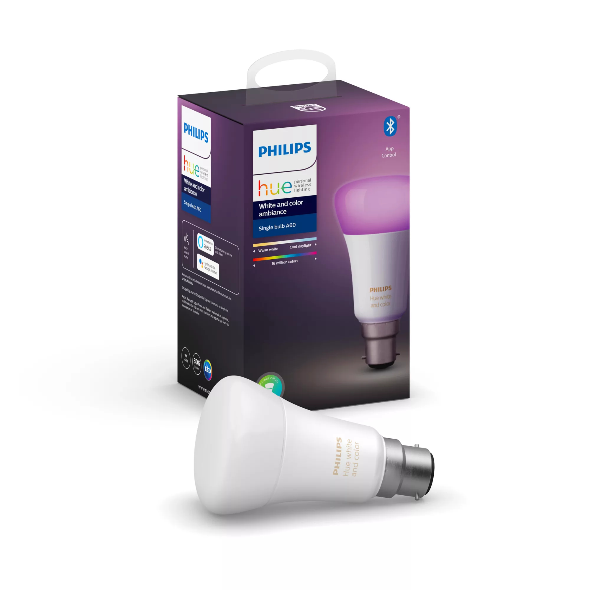Philips by Signify Philips Hue White and colour ambience 8718699703127 smart lighting Smart bulb Bluetooth/Zigbee