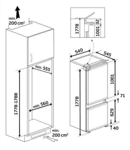 Beko BCSA285K2SF fridge-freezer Built-in – image 2