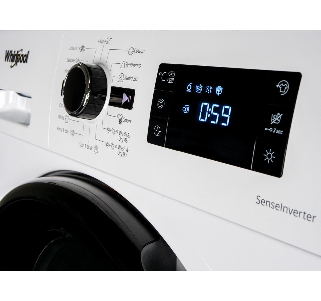 Whirlpool FWDG86148BEU washer dryer Freestanding Front-load Black, White – image 5