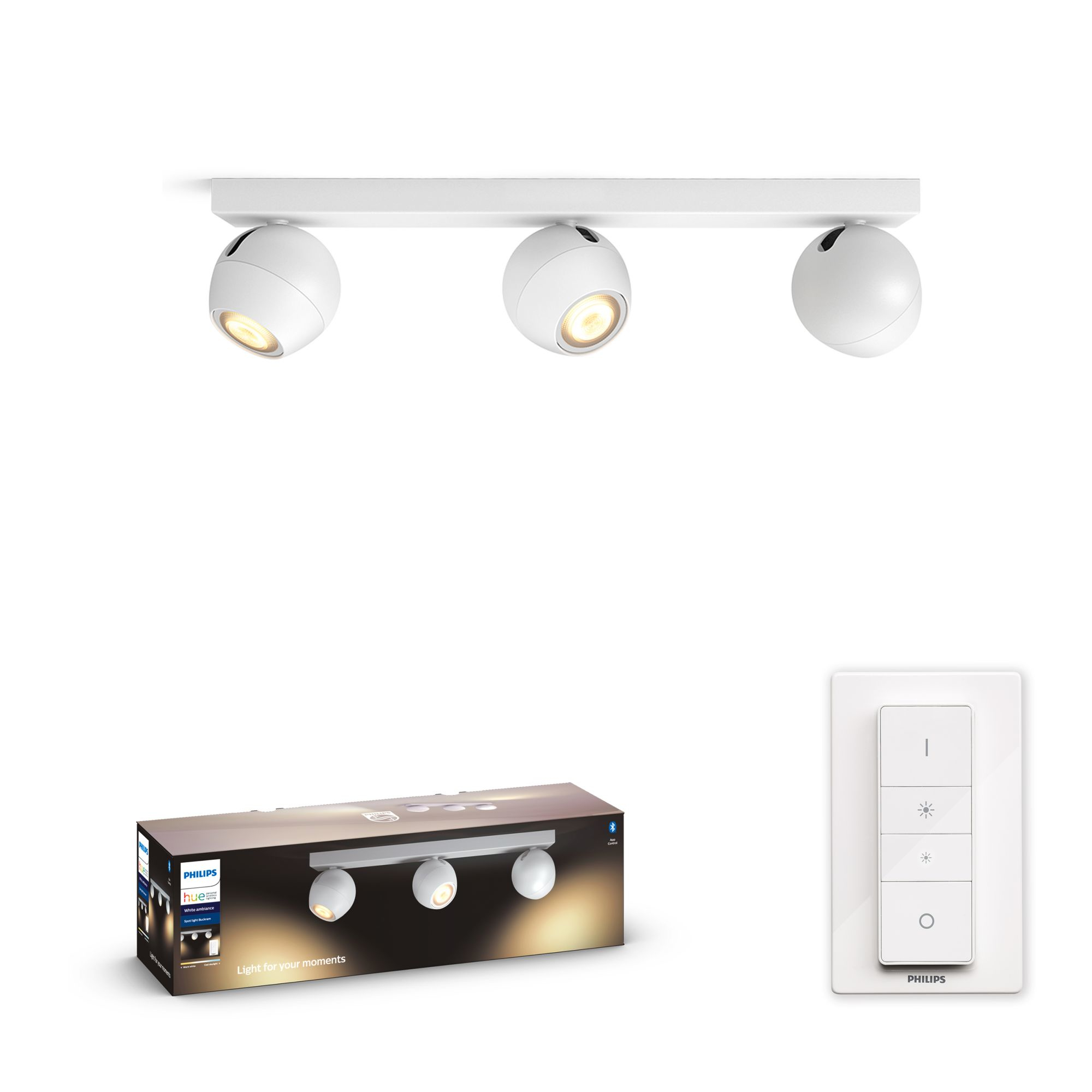 Philips by Signify Philips Hue White ambience Buckram triple spotlight – image 4