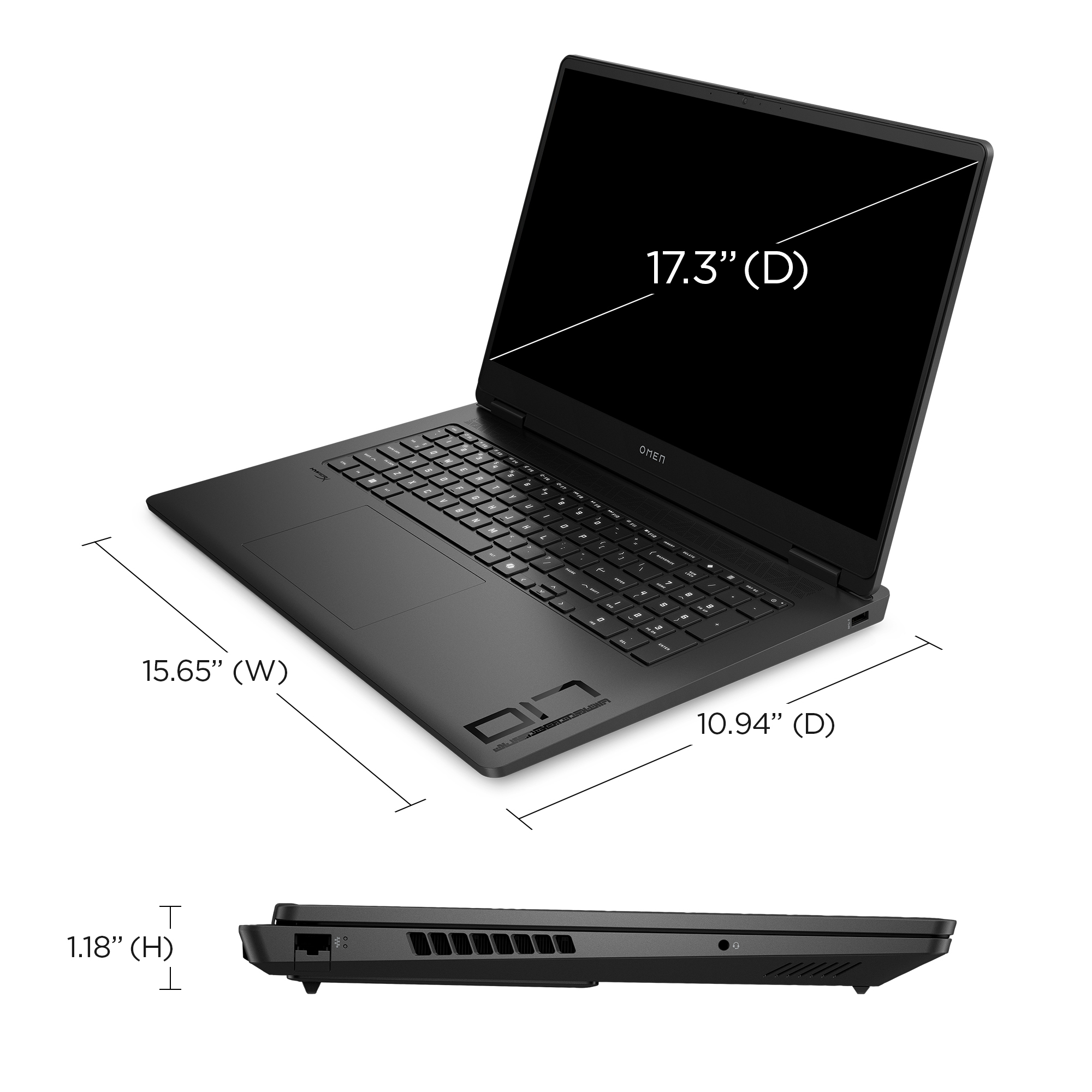 OMEN by HP OMEN 17-db0017na AMD Ryzen™ 7 8845HS Laptop 43.9 cm (17.3″) Full HD 16 GB DDR5-SDRAM 512 GB SSD NVIDIA GeForce RTX 4060 Wi-Fi 6E (802.11ax) Windows 11 Home Black image 6