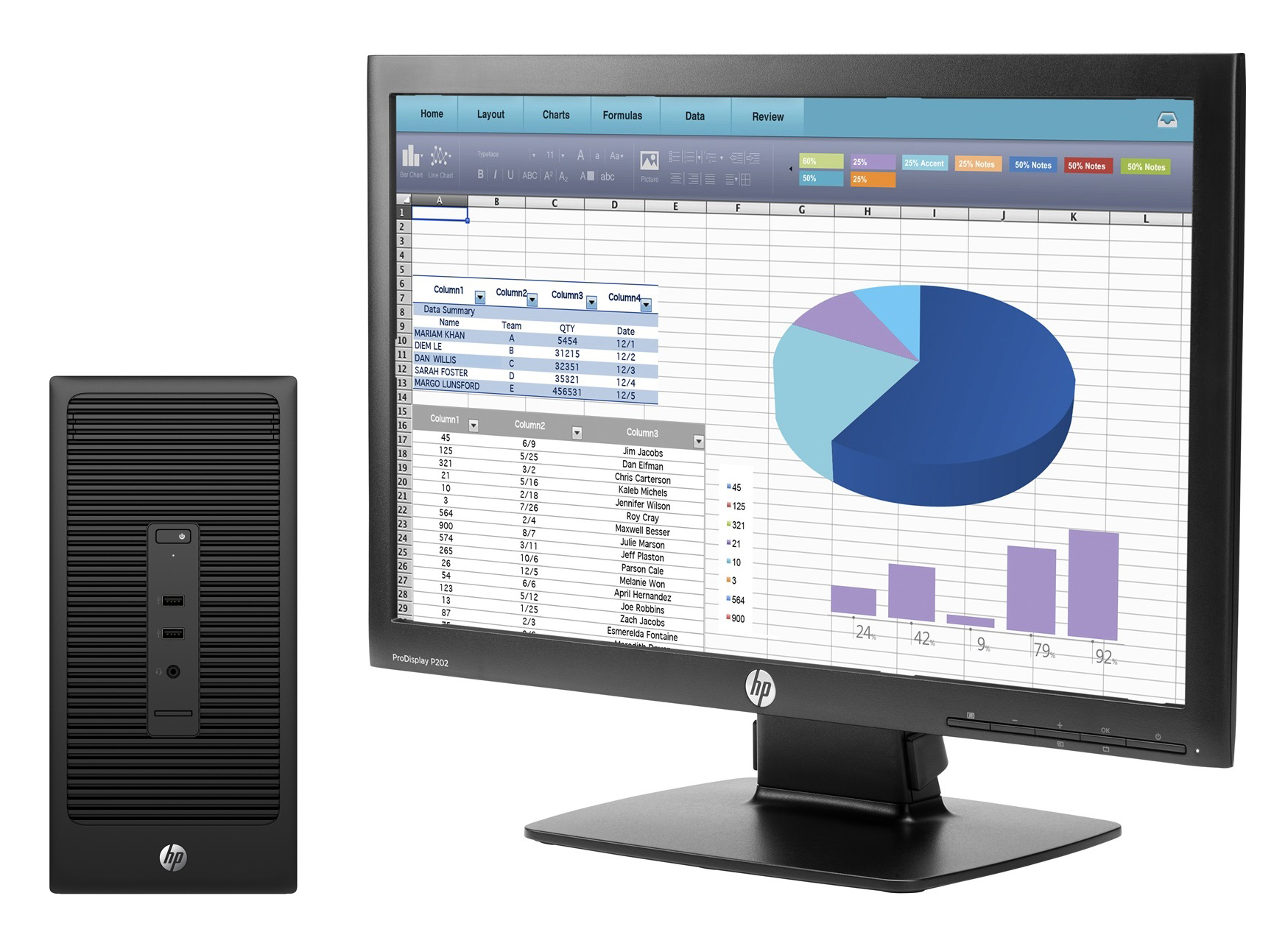 HP 285 G2 MT + ProDisplay P202