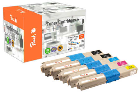 Peach PT1050 toner cartridge 5 pc(s) Compatible Black, Cyan, Magenta, Yellow