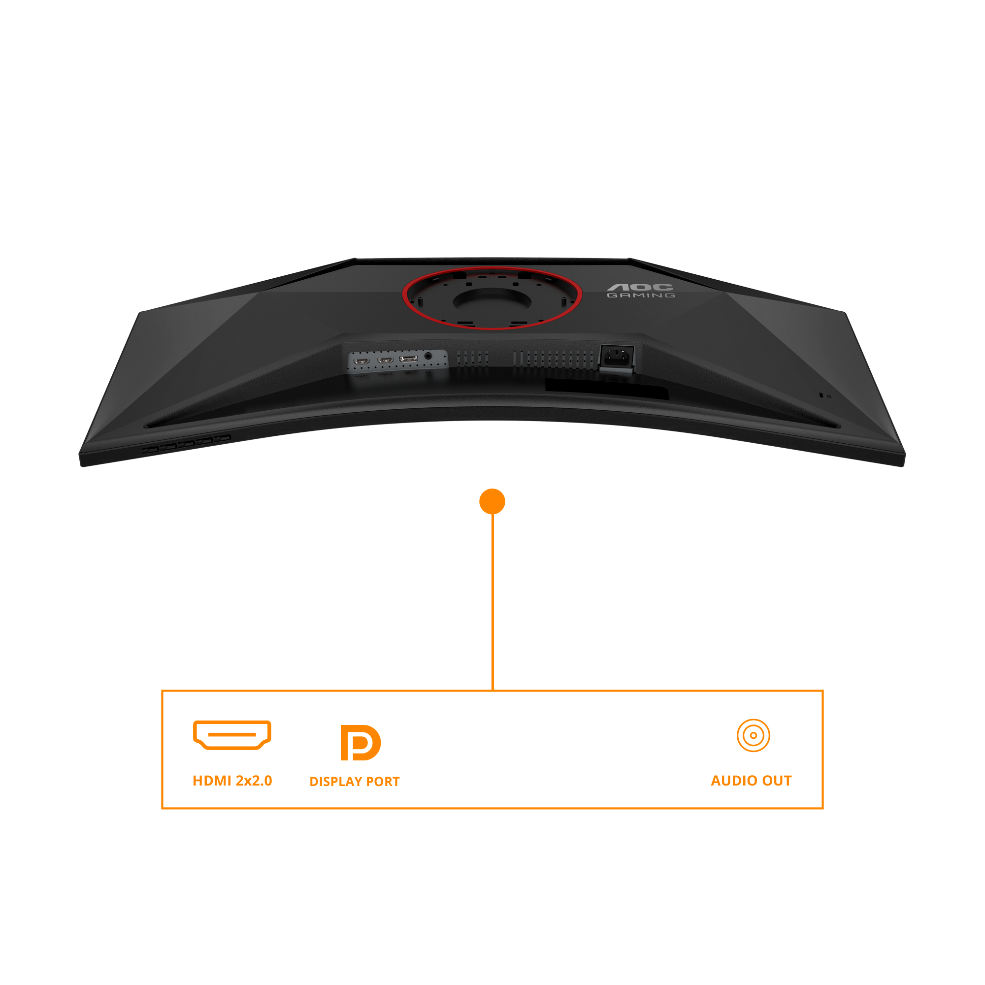 AOC G4 CU34G4 PC lamekuvar 86,4 cm (34″) 3440 x 1440 pikslit Wide Quad HD LED Must, Punane