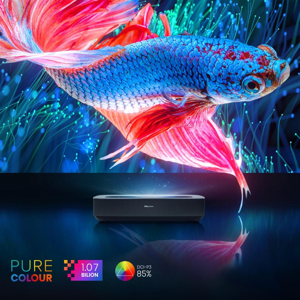 Hisense PL1SE projection TV Ultra short throw projector 2100 ANSI lumens UHD 4K (3840x2160) Black, Dark Grey – image 9