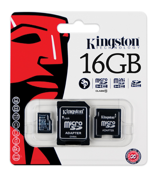 Kingston Technology 16GB microSDHC + 2 Adapters – image 3