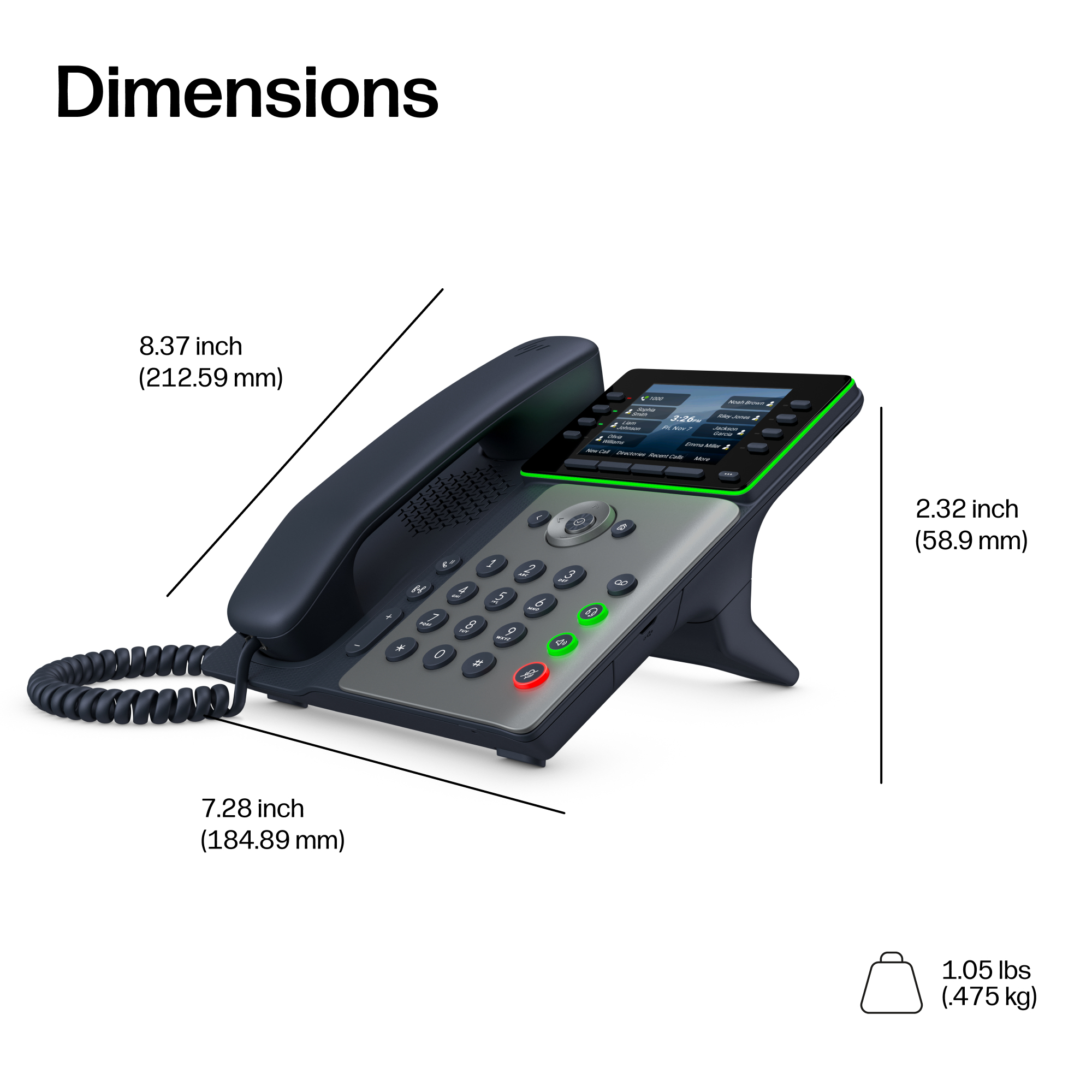 HP Poly Edge V400 OpenSIP DeskPhone with Power Supply No Radio – image 6