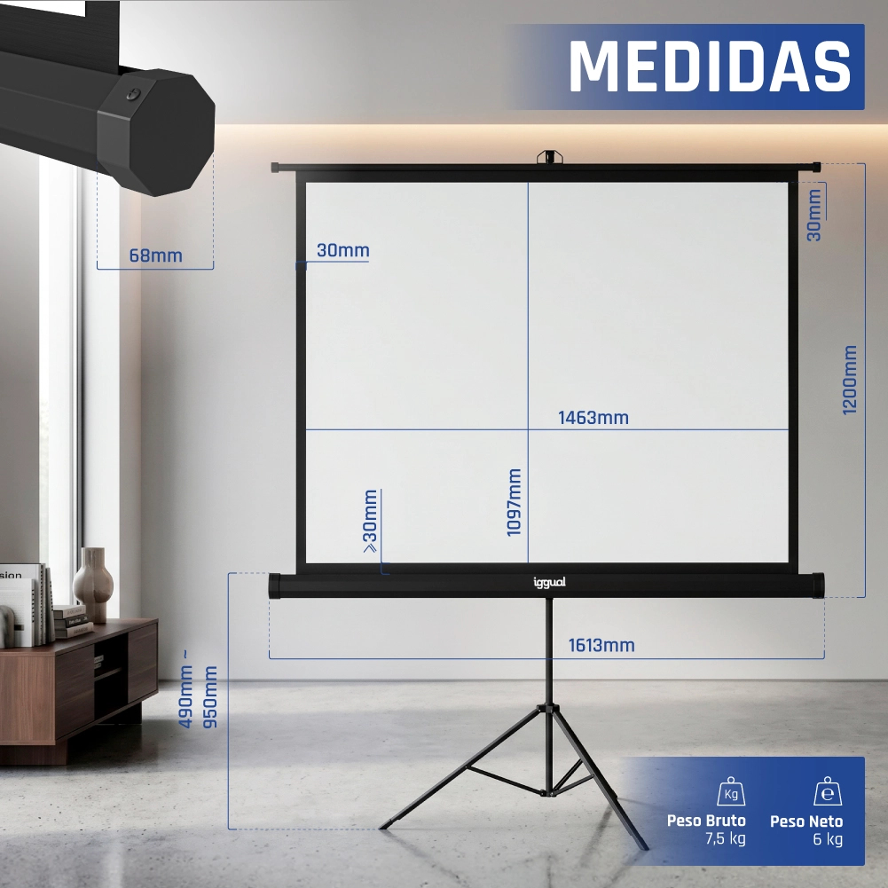 iggual PSITS152 projection screen – image 4
