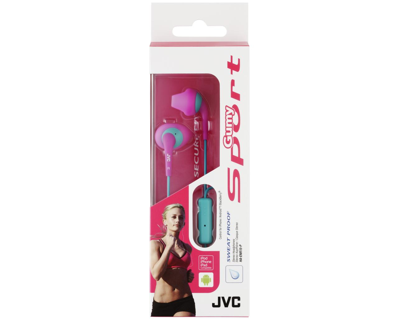 JVC HA-ENR15-P-E In ear headphones with remote & mic – image 2