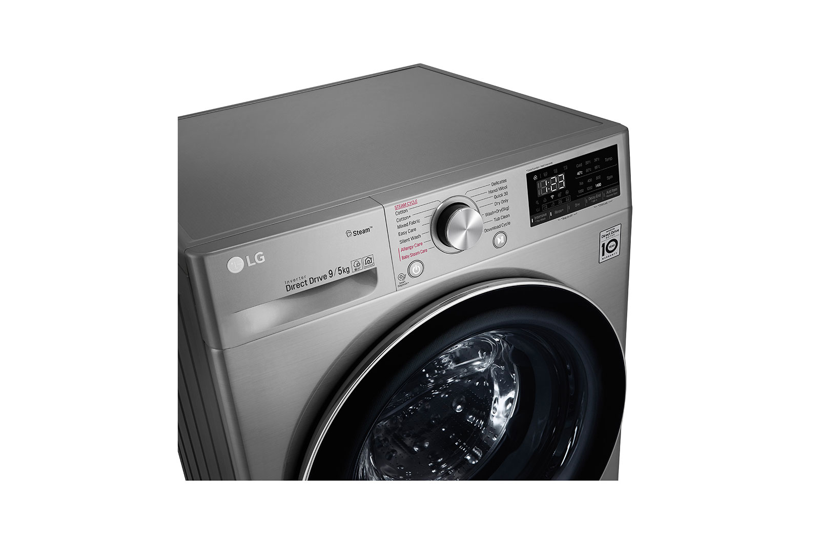 LG F4R5VGW2T.ASSPLTK washer dryer Freestanding Front-load Grey – image 7