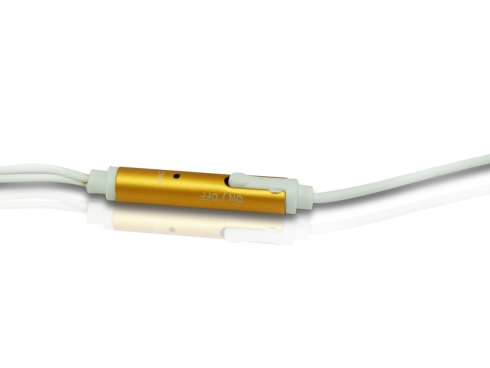 Conceptronic CINEARPRO headphones/headset Wired In-ear Calls/Music Gold, White – image 2