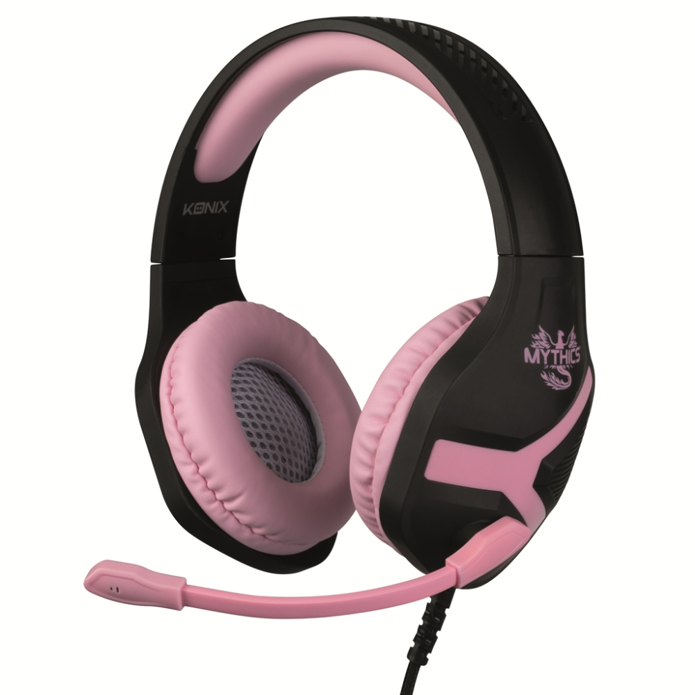 Konix Nemesis Headset Wired Head-band Gaming Black, Pink