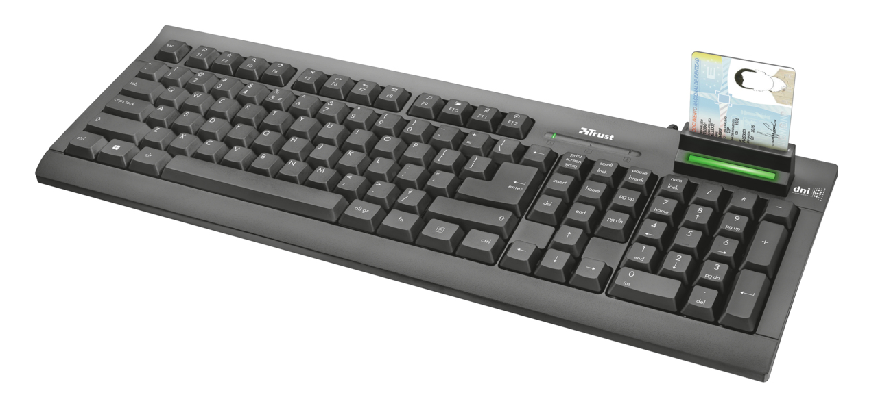 Trust 21999 keyboard Office USB QWERTY Spanish Black
