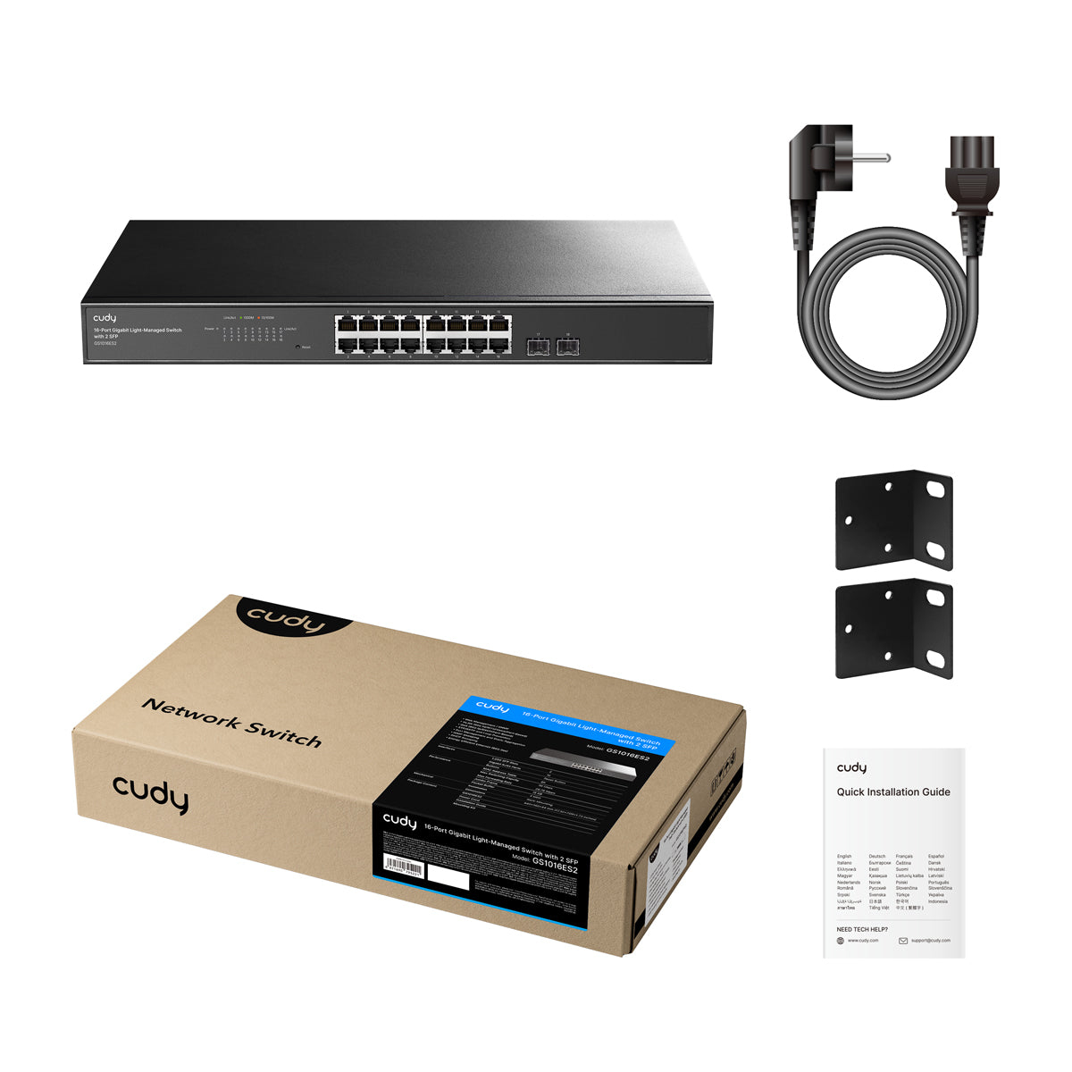 Cudy 16-Port Gigabit Cloud Easy-Managed Switch with 2 SFP, GS1016ES2 1.0 – image 3