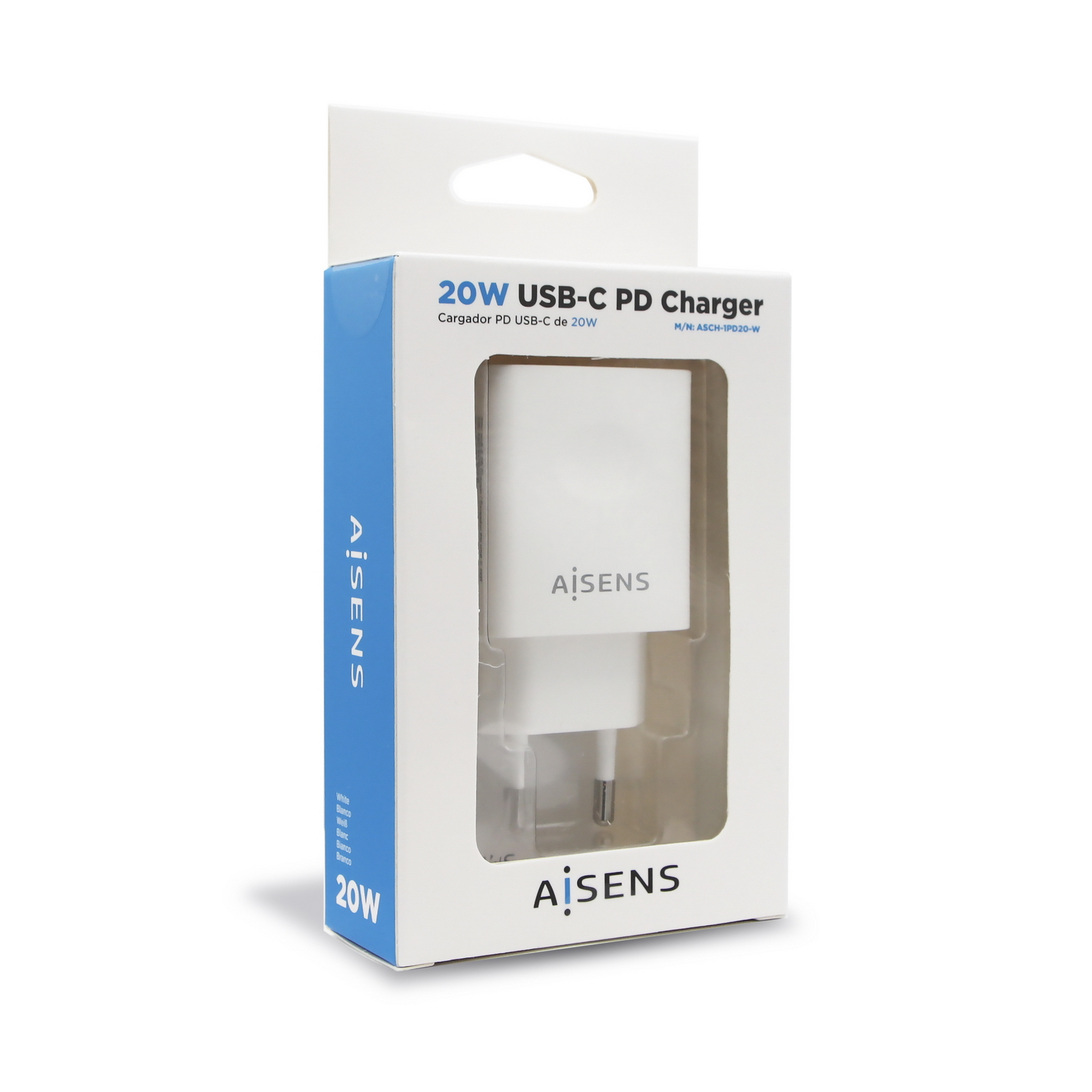 AISENS ASCH-1PD20-W mobile device charger GPS, MP3, MP4, Mobile phone, Smartphone, Tablet White AC Indoor – image 3