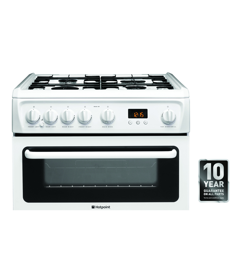 Hotpoint HAG60P cooker Freestanding cooker Natural gas Gas White – image 2
