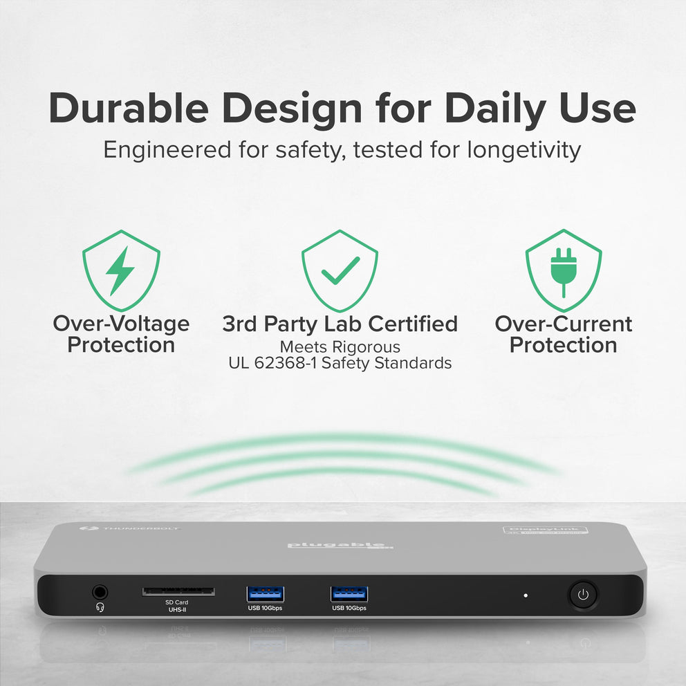 Plugable Technologies TBT-6950PD laptop dock/port replicator Wired Thunderbolt 4 Grey – image 9