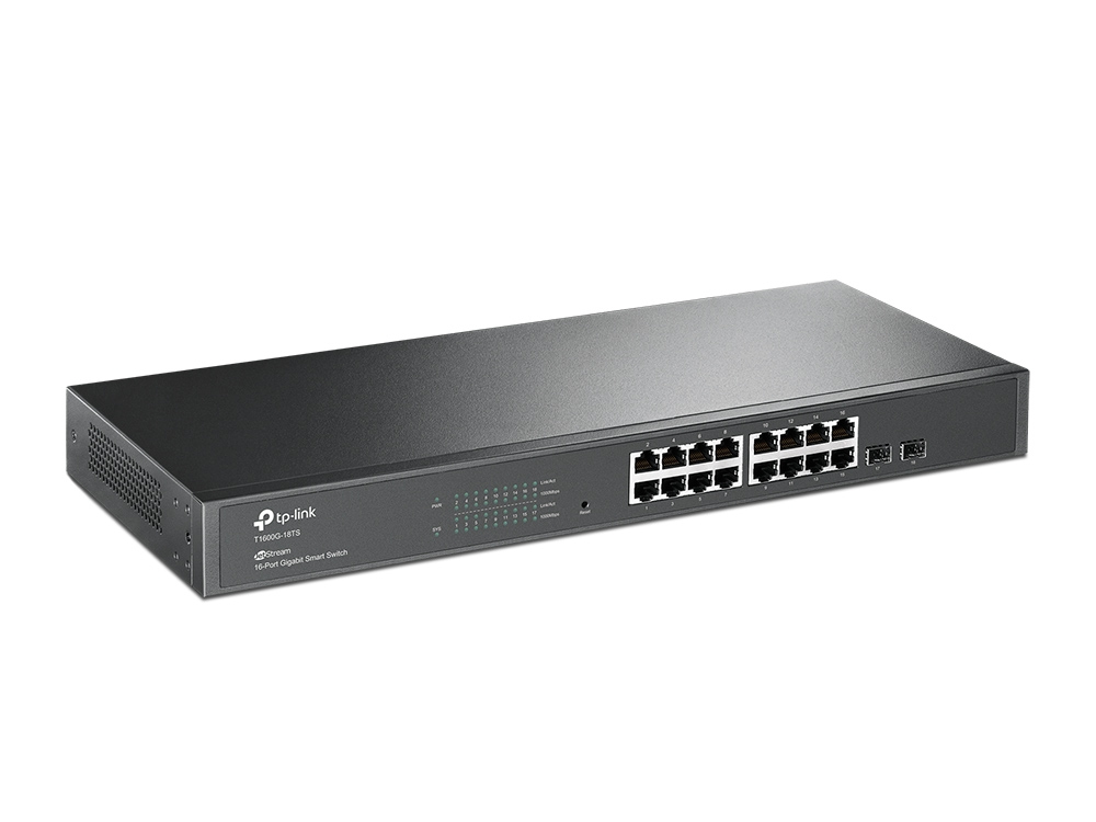 TP-Link T1600G-18TS network switch Managed L2/L3/L4 Gigabit Ethernet (10/100/1000) 1U Black – image 2