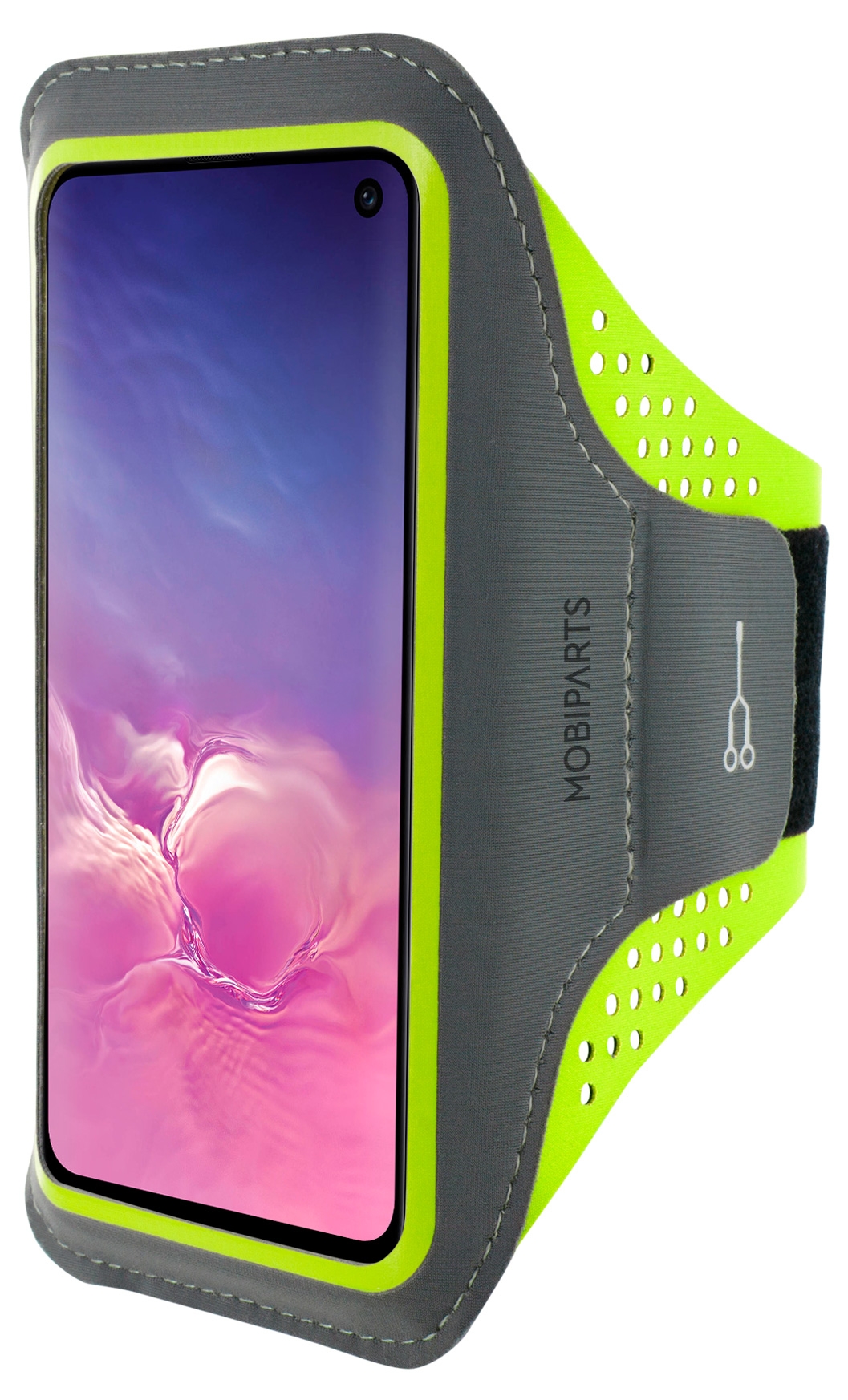 Mobiparts Comfort Fit Sport Armband Samsung Galaxy S10e Neon Green – image 1
