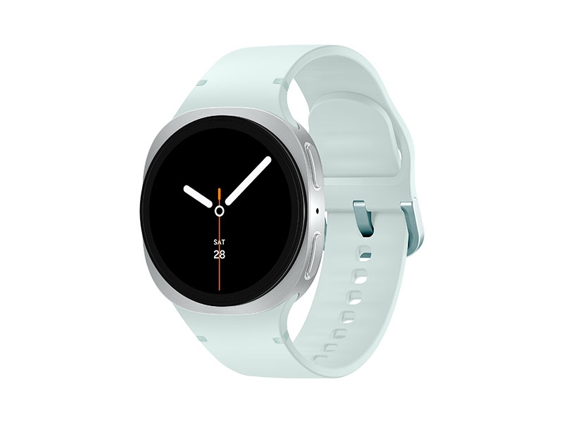 Samsung Galaxy Watch 8, LTE + Bluetooth, 40mm, Sport Band, White, S/M + Sport Band, Mint, S/M – image 1