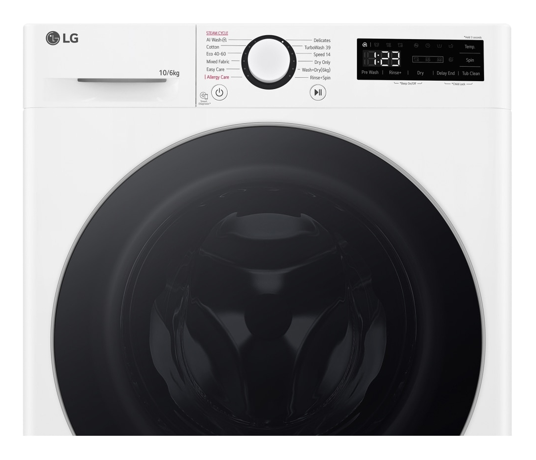 LG F4DR6010A1W washer dryer Freestanding Front-load White – image 3