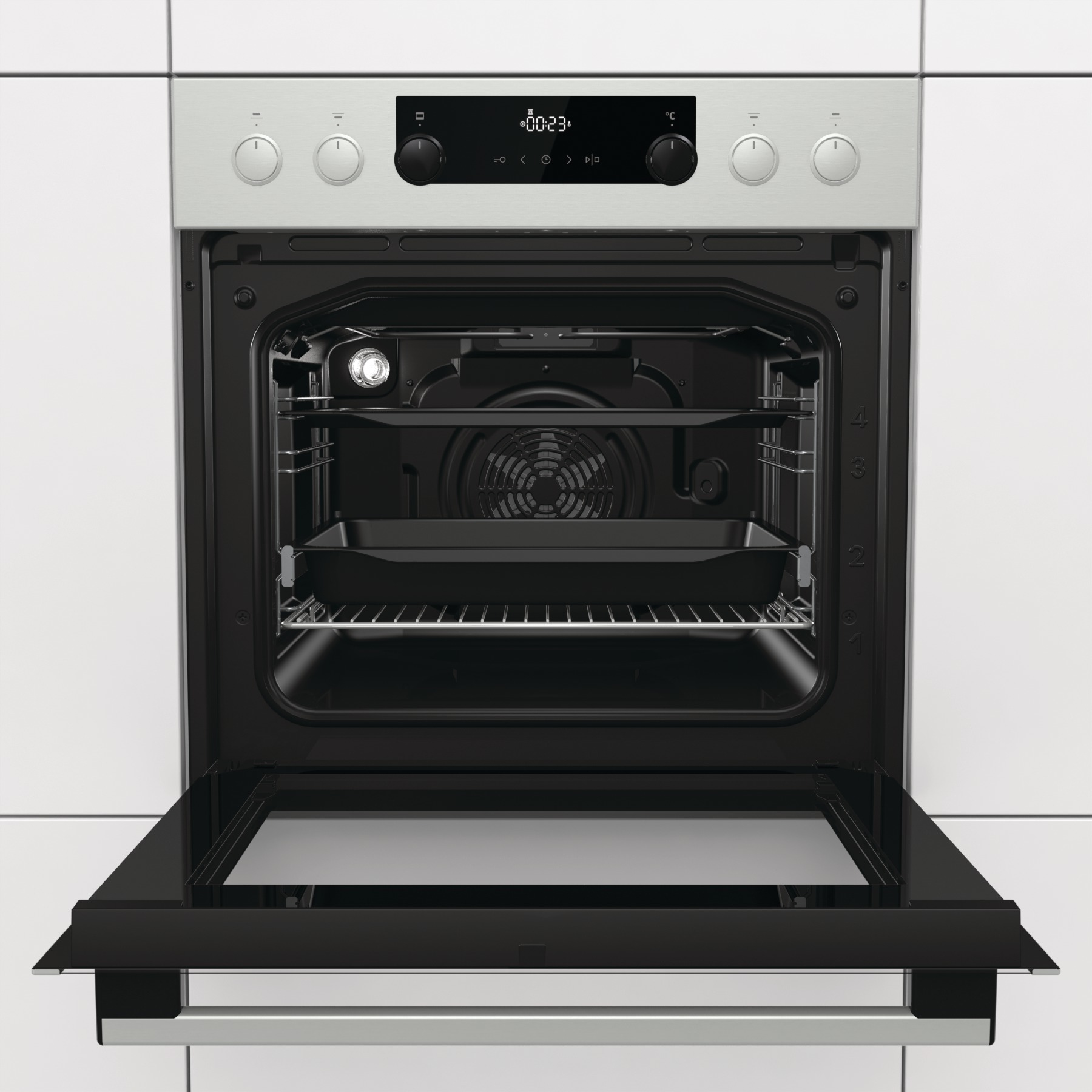 Gorenje BC735E20X Black, Stainless steel