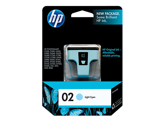 HP 02 2-pack Light Cyan
