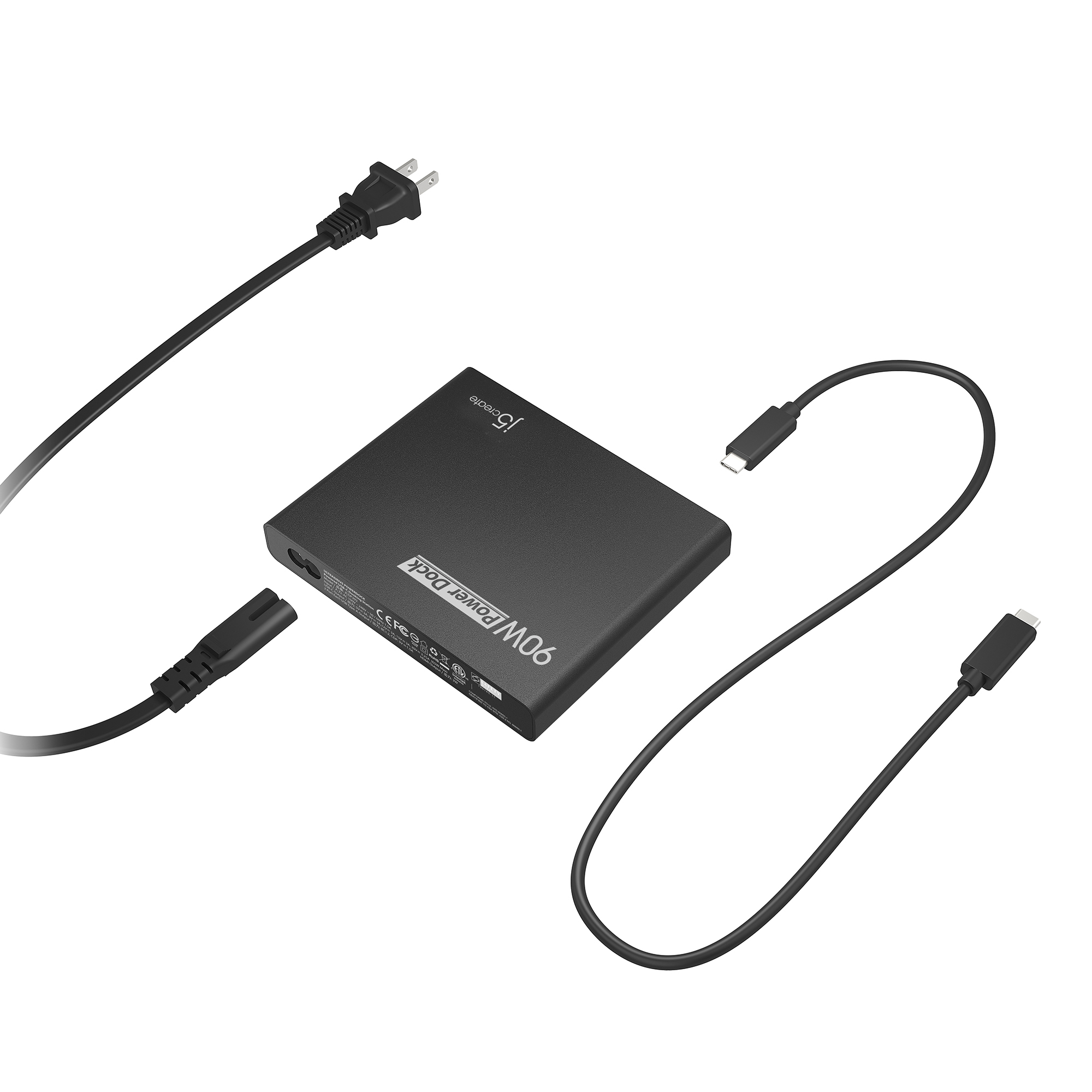 j5create JCDP392 90W Built-in USB-C™ Travel Dock - UK, includes 1x HDMI port and 3x USB ports, Black – image 2