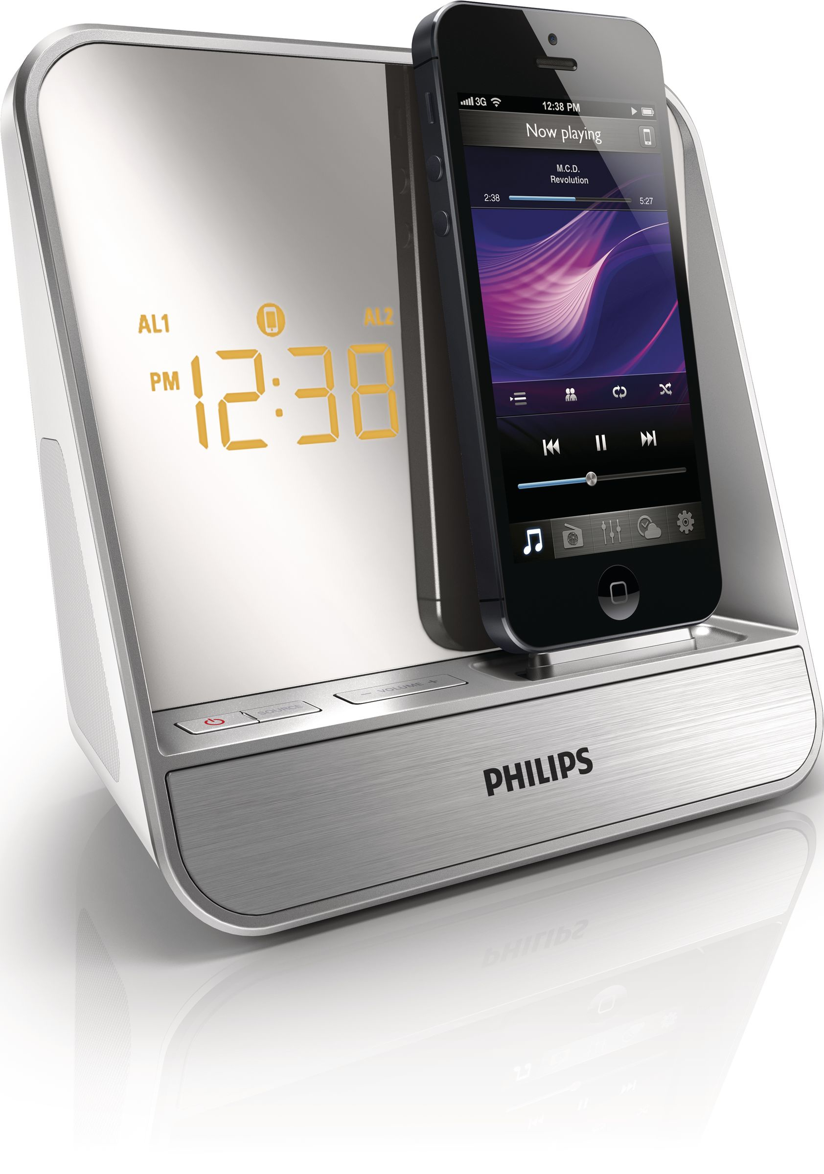 Philips AJ5305D/93 radio Clock Silver – image 1