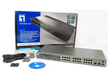 LevelOne 24 FE PoE + 2 GE Combo SFP L2 Managed Switch, 185W – image 5